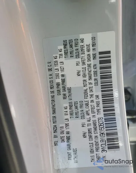 2019 Toyota Yaris L from USA, damaged, VIN 3MYDLBYV9KY505078